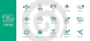 Web 3.0 Icon Set: A Visual Guide to the Future of the Internet.