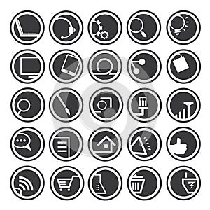 Web icons, buttons