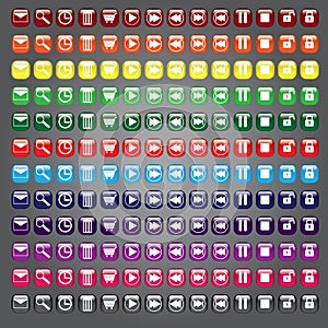 Web icons buttons collection