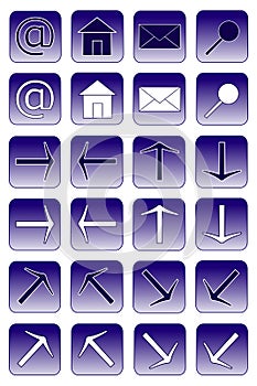 Web icons: dark blue 1