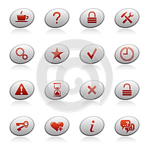Web icons on ellipse buttons 2 photo