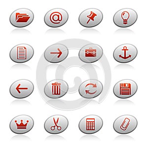 Web icons on ellipse buttons 3