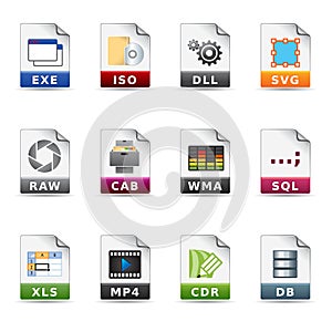 Iconos telarana el archivo tipos 3 