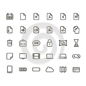 Web icons illustration