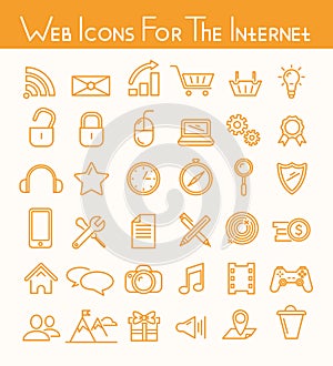 Web icons for the Internet