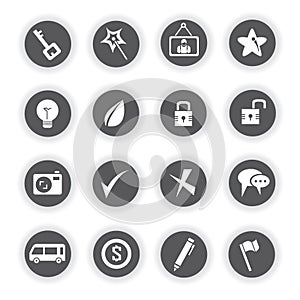 Web icons, round buttons