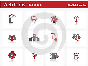 Web icons set - FireBrick series