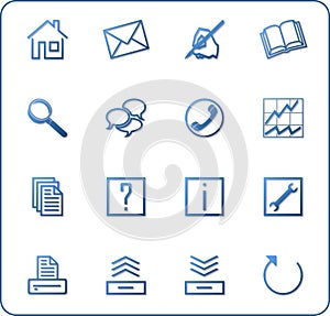 Web icons set no.3 - blue