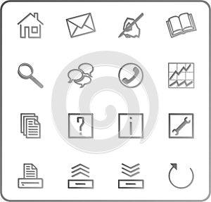 Web icons set no.3 - gray