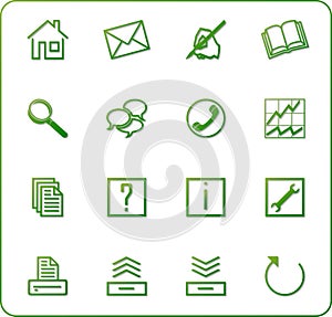 Web icons set no.3 - green photo