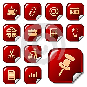 Web icons on sticker buttons 2