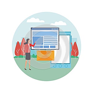 Web information with envelope