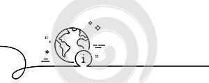 Web information line icon. Internet info sign. Continuous line with curl. Vector