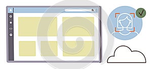 Web Interface for Data Management with Facial Recognition and Cloud Integration