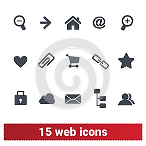 Web Interface Design Elements Icons