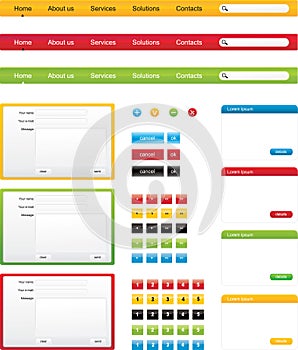 Web interface elements