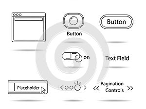 Web interface elements
