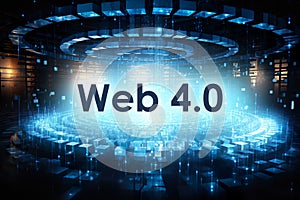 Web 4.0 Internet Technology Blockchain, Decentralized System concept. Generative AI