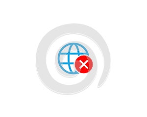 Web internet connection error icon