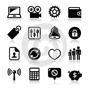 Web internet icons set -