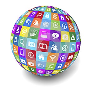 Web And Internet Social Media Globe