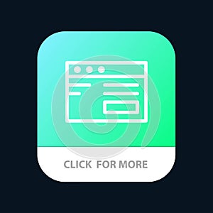 Web , Internet, Study, School Mobile App Button. Android and IOS Line Version
