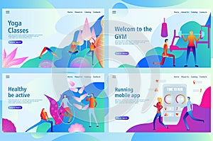 Web landing page template for physical training and sports activities