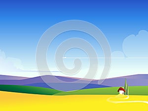 Web landscape illustration background