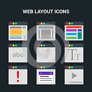 Web Layout icon deisgn vector