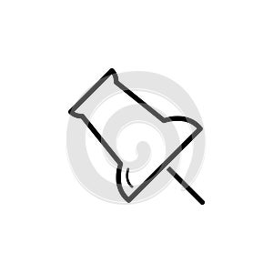 Web line icon. Drawing pin