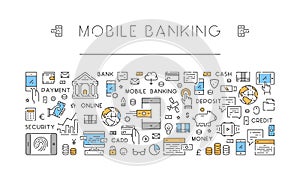 Web linear banner for mobile banking