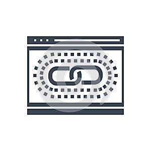 Web Link Optimization Vector Glyph Icon