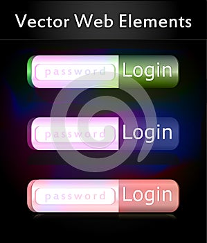 Web login icon, eps10