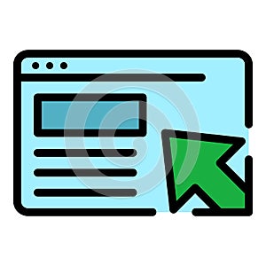 Web loyalty program icon color outline vector