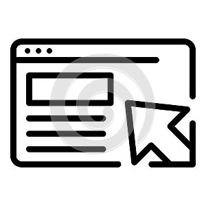 Web loyalty program icon, outline style