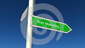 Web marketing sign