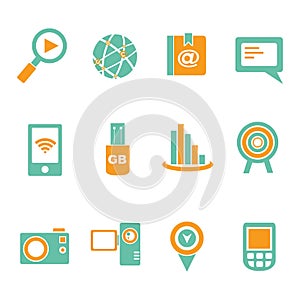 Web and media icons set