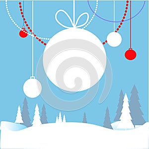 Web. Merry and Bright Christmas, Happy Holidays, Happy New Year greeting cards
