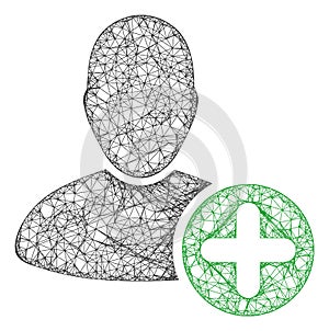 Web Net Add User Vector Icon