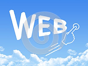 Web message cloud shape