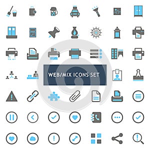 Web/mix icons set vector