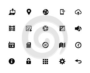 Web & Mobile Icons - 5 // 32 pixels Icons White Series