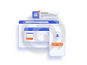 Web and mobile notification interface