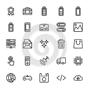 Web and Mobile UI Line Vector Icons 8