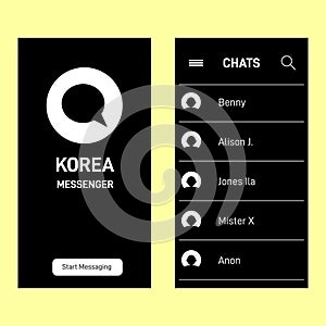 Kakao talk messenger Korean
