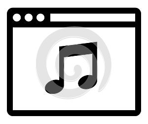 Web music player icon