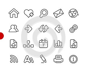 Web Navigation Icons // Red Point Series