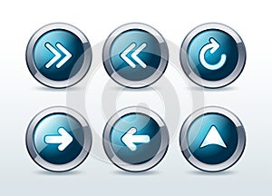 Web navigation icons set illustration