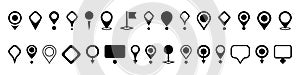 Web navigation pointers icon. Marker pin for marking location on map