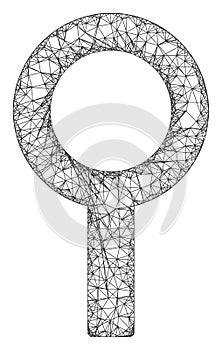 Web Net Barren Gender Symbol Vector Icon
